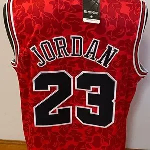 BAPE Bulls Jordan 23 レッドジャージ Nike | Shirts | Bape Chicago Bulls Michael Jordan 23 Jersey